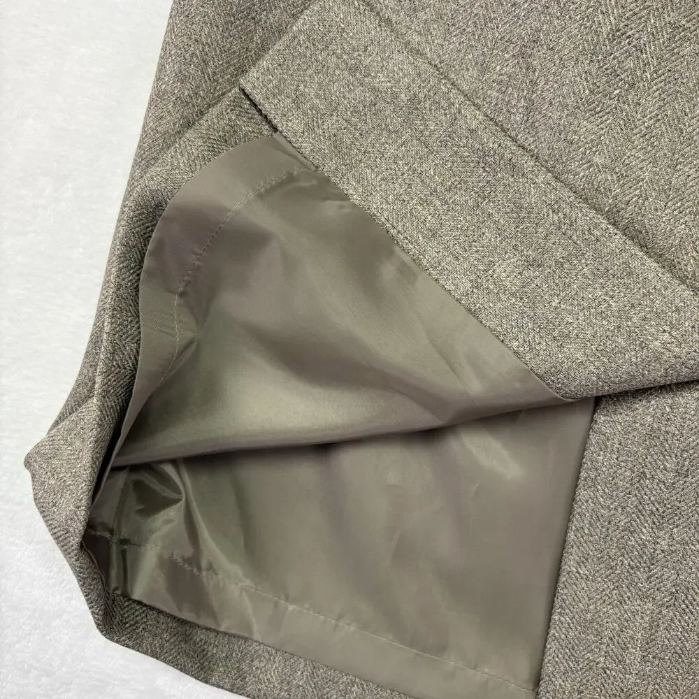 Le Suit Skirt Suit - Blazer Jacket & Skirt Brown Tweed NWT Size 6